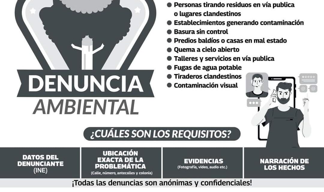 EL GOBIERNO DE REYNOSA Y LA Secretaría de Desarrollo Urbano y Medio Ambiente FOMENTAN LA CULTURA DE LA DENUNCIA