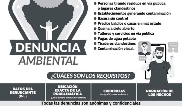 EL GOBIERNO DE REYNOSA Y LA Secretaría de Desarrollo Urbano y Medio Ambiente FOMENTAN LA CULTURA DE LA DENUNCIA