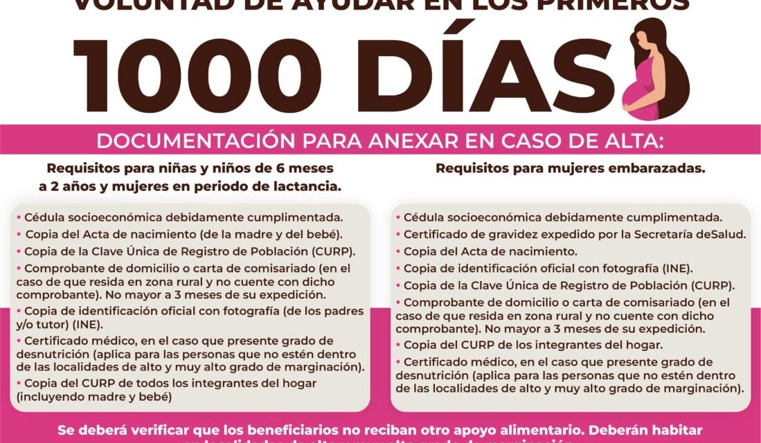 INVITA DIF REYNOSA A REGISTRARSE EN EL PROGRAMA “Voluntad de Ayudar en los Primeros 1000 Días”INVITA DIF REYNOSA A REGISTRARSE EN EL PROGRAMA “