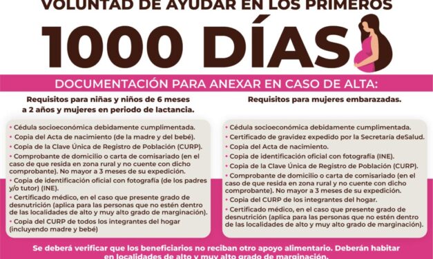 INVITA DIF REYNOSA A REGISTRARSE EN EL PROGRAMA “Voluntad de Ayudar en los Primeros 1000 Días”INVITA DIF REYNOSA A REGISTRARSE EN EL PROGRAMA “