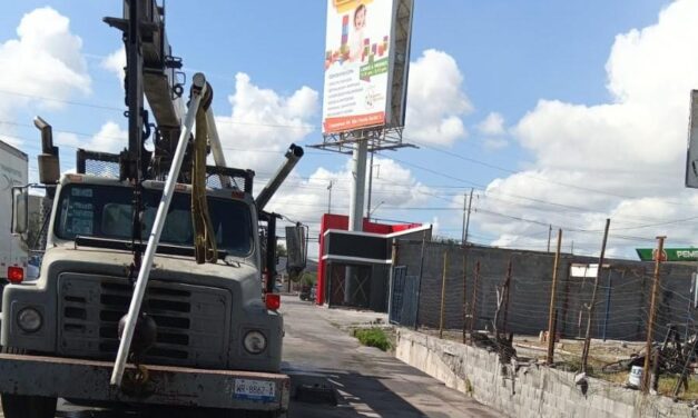 Repara Gobierno de Reynosa alumbrado público dañado por choques vehiculares