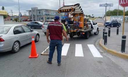 CONTINÚA EL TRABAJO DE SEÑALIZACIÓN PARA LA SEGURIDAD VIAL DE LOS PEATONES