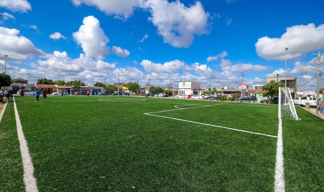 INAUGURA EL GOBIERNO DE REYNOSA CANCHAS DE USOS MÚLTIPLES EN LA COLONIA LA CIMA Y EN LAS FUENTES COLONIALES