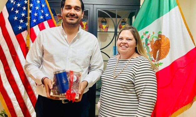 SE REÚNE EL ALCALDE CARLOS PEÑA ORTIZ CON LA CÓNSUL GENERAL DE EEUU EN MATAMOROS, BRIANNA POWERS