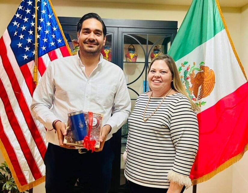 SE REÚNE EL ALCALDE CARLOS PEÑA ORTIZ CON LA CÓNSUL GENERAL DE EEUU EN MATAMOROS, BRIANNA POWERS
