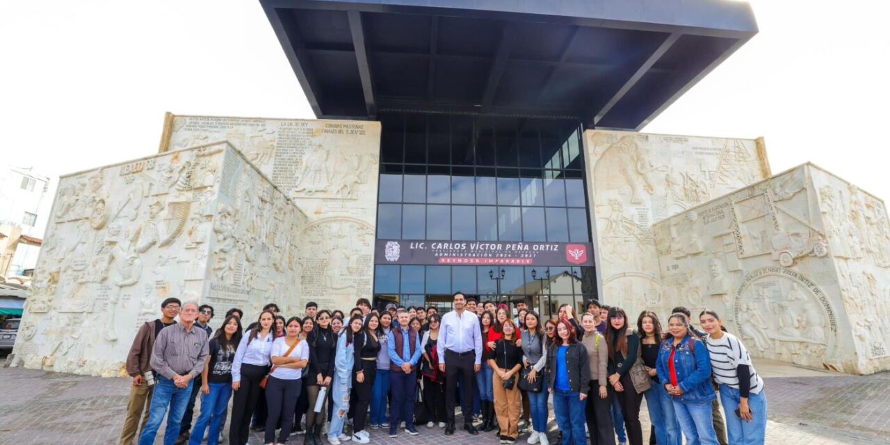 ESTUDIANTES DEL TECNOLÓGICO DE REYNOSA VISITARON EL MUSEO DEL FERROCARRIL Y EL CENTRO DE LA CIUDAD ACOMPAÑADOS POR EL ALCALDE