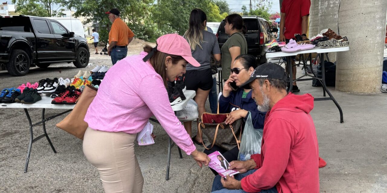IVETTE SALAZAR RECORRE LAS CALLES DE REYNOSA PARA FOMENTAR EL VOTO A MAGISTRADAS
