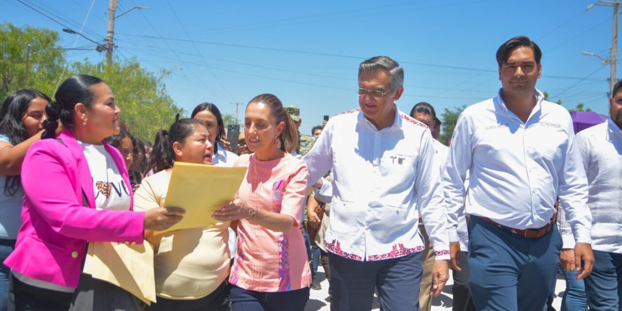 VISITA CLAUDIA SHEINBAUM REYNOSA LUEGO DE LAS LLUVIAS DEL 27 DE MARZO