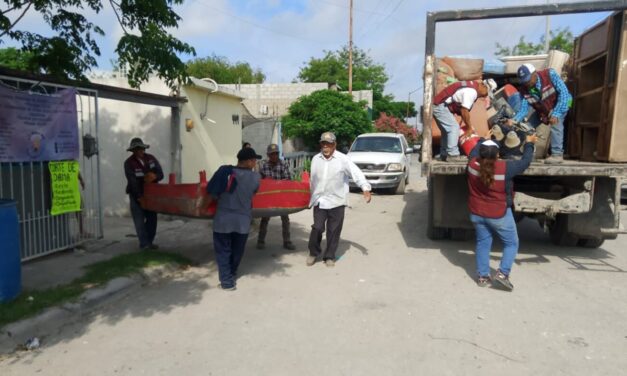 IMPORTANTE POYO DE LAS FAMILIAS EN LA DESCACHARRIZACIÓN Y LIMPIEZA DE REYNOSA