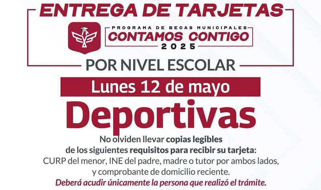 ENTREGAN ESTE LUNES TARJETAS DE BECAS DEPORTIVAS