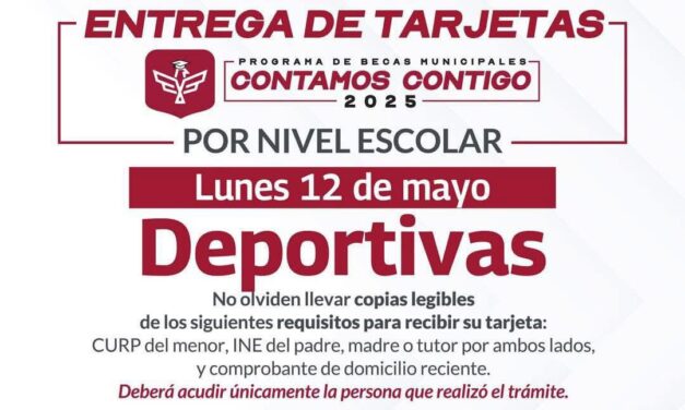 ENTREGAN ESTE LUNES TARJETAS DE BECAS DEPORTIVAS