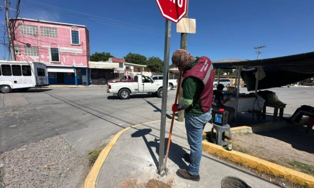 REFUERZA EL GOBIERNO DE REYNOSA TRABAJOS DE SEÑALIZACIÓN VIAL PARA MAYOR SEGURIDAD DE LA CIUDADANÍA