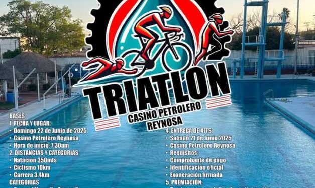 IMPULSA EL GOBIERNO DE REYNOSA EL TRIATLÓN CASINO PETROLERO 2025