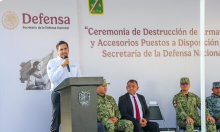 REALIZAN CEREMONIA DE DESTRUCCIÓN DE ARMAMENTO EN LA OCTAVA ZONA MILITAR EN REYNOSA