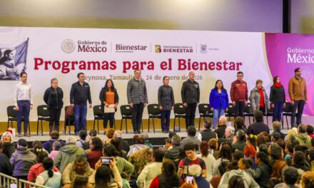 SHEINBAUM ENTREGA APOYOS FEDERALES EN REYNOSA JUNTO AL GOBERNADOR VILLARREAL Y EL ALCALDE PEÑA ORTIZ