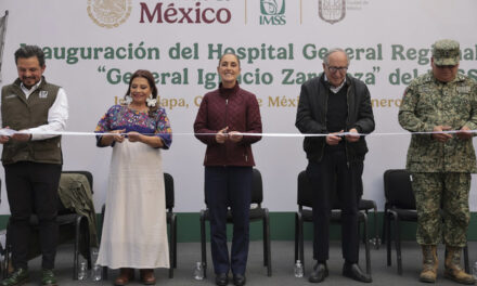 PRESIDENTA INAUGURA HOSPITAL GENERAL REGIONAL NO. 25 “GENERAL IGNACIO ZARAGOZA” DEL IMSS EN BENEFICIO DE MEDIO MILLÓN DE DERECHOHABIENTES