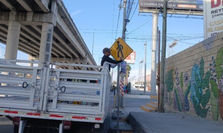 FORTALECE GOBIERNO DE REYNOSA LA SEGURIDAD VIAL CON NUEVOS SEÑALAMIENTOS EN ZONAS DE ALTO TRÁNSITO
